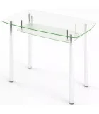 Glass dining table D-07-3 with tempered glass and chrome legs order